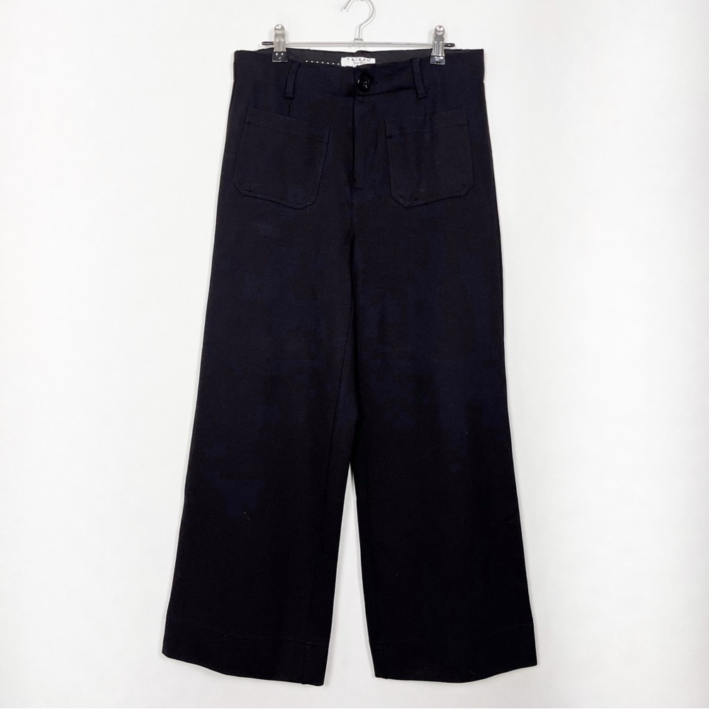 Tribal Women’s Black High Rise Wide Leg Cropped Pants Size 4 Ponte Fabric - Picture 10 of 11